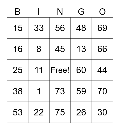 KAMIL EICEE Bingo Card