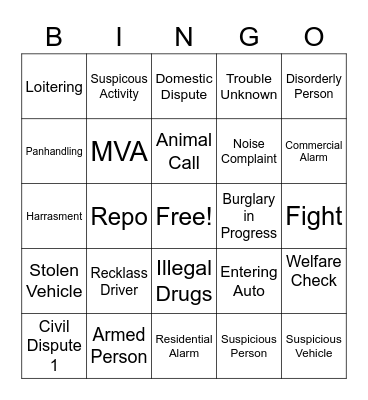 Nature Code BINGO Card