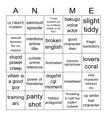 Darling in the FRANXX Bingo Card