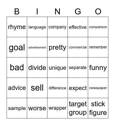 BK2 alle woordjes Bingo Card
