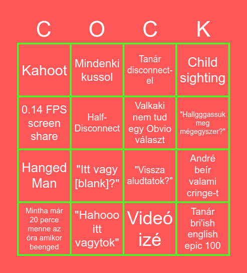 english gwerENUOVR WQBEiwl Bingo Card