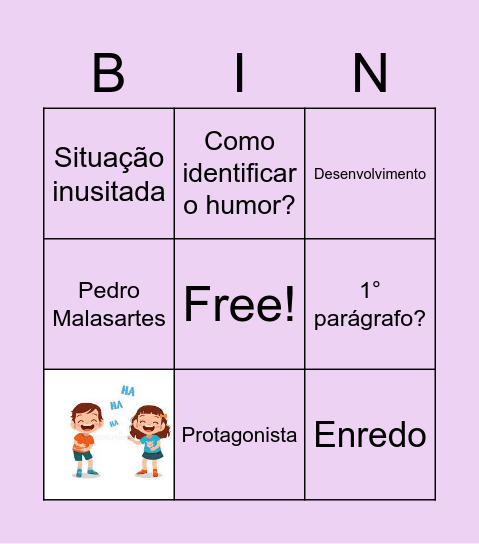 Conto de Humor Bingo Card