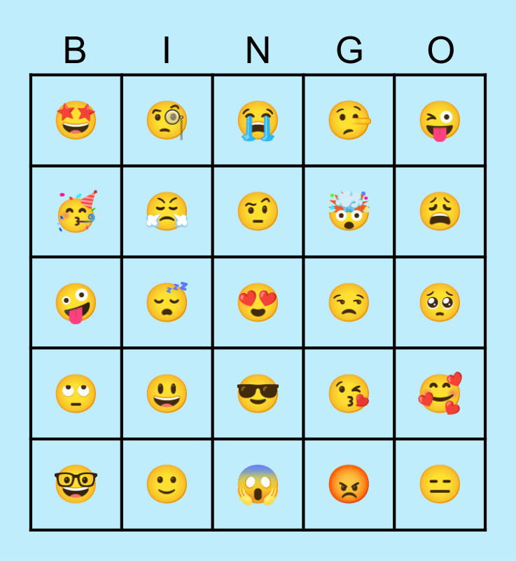 Emojis🔥 Bingo Card