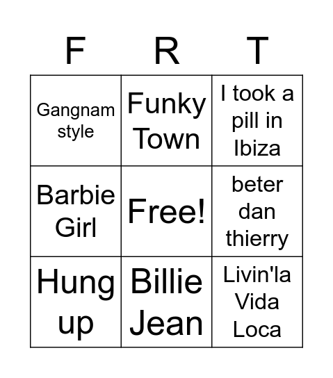 PI After Party Bingo Card