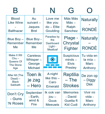 BK | BSM | BIC Online Music Bingo Card