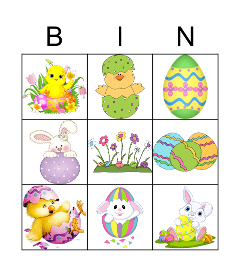 EASTER BINGO Card