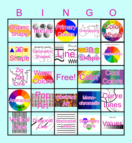 Art Bingo Card