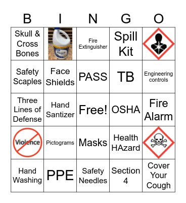 OSHA Bingo Card