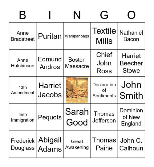 HIS 148 BINGO Card