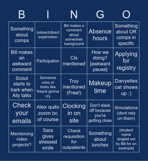 Chat Bingo Card