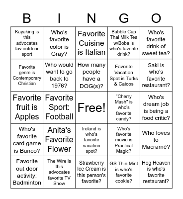 CCO Spring Break BINGO 2021 Bingo Card