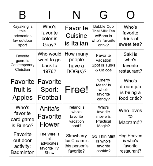 CCO Spring Break BINGO 2021 Bingo Card