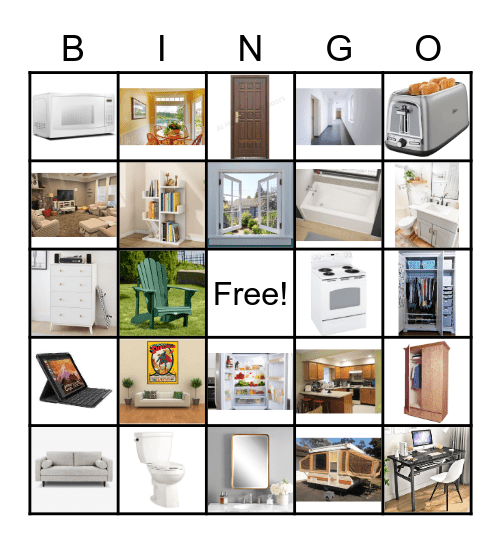 La maison Bingo Card