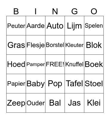 Team Bingo Card