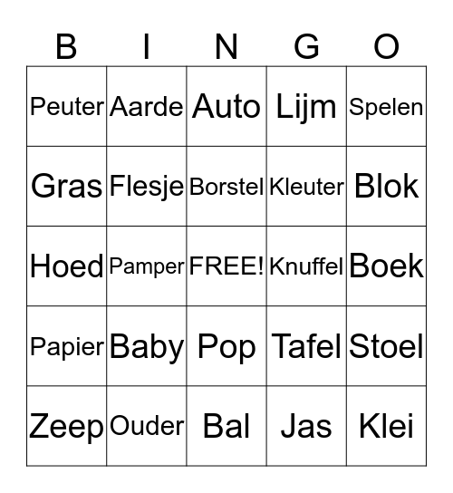 Team Bingo Card