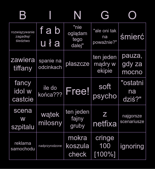 kazda nasza kdrama bingo Card