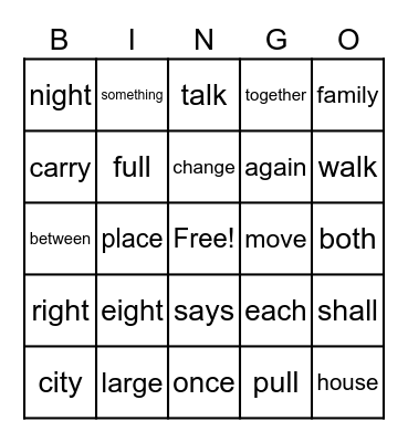 Unit 7 Bingo Card