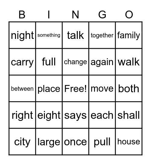 Unit 7 Bingo Card