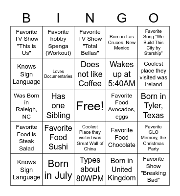 Business Management Bingo Card