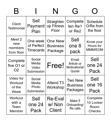Main Line Bingo Card
