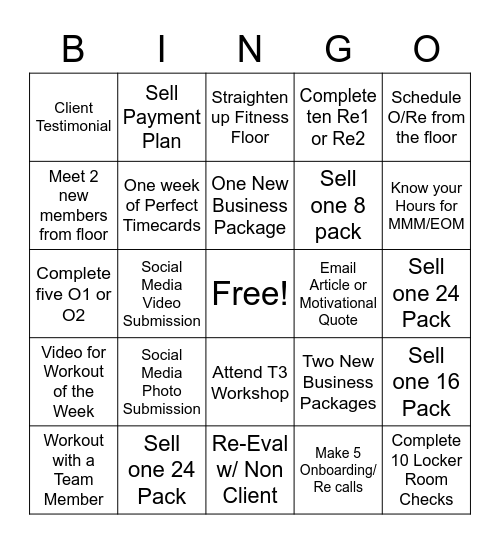 Main Line Bingo Card