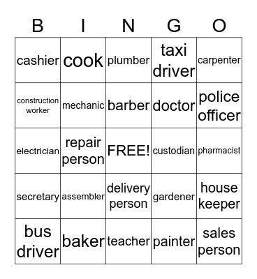 WORKPLACE Bingo Card