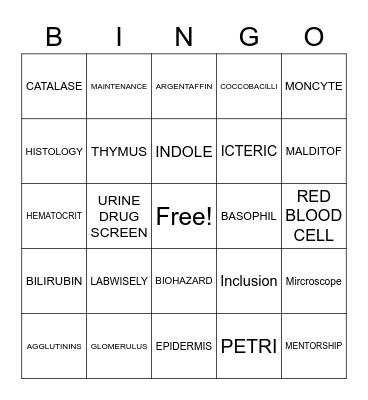 Lab Week Bingo Card