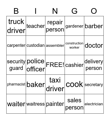 WORKPLACE Bingo Card