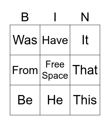 Easter Bingo Card