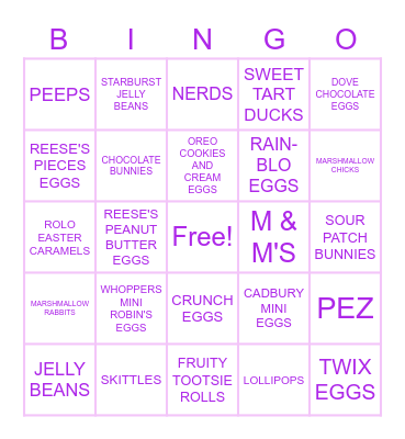 EASTER Bingo Card