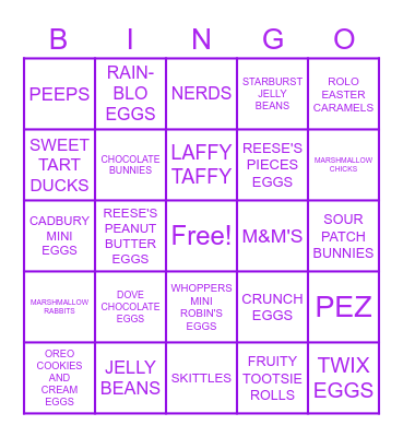 EASTER Bingo Card