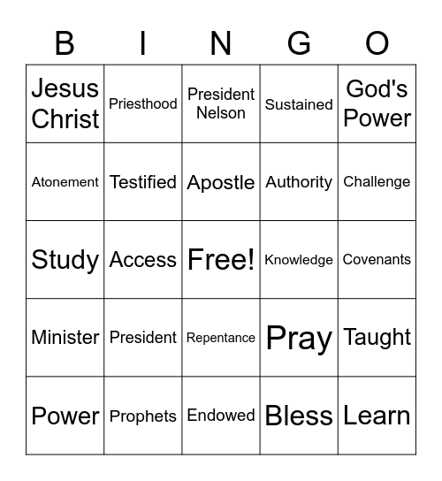 Conference BINGO Card