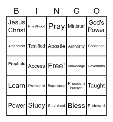 CONFERENCE BINGO Card