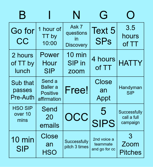 BALLER BINGO Card