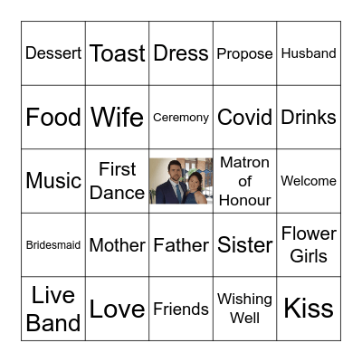 Dee and Geoff's Wedding Bingo Card