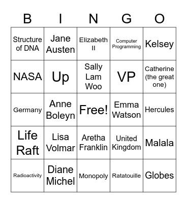 MLD3 BINGO!!! Bingo Card
