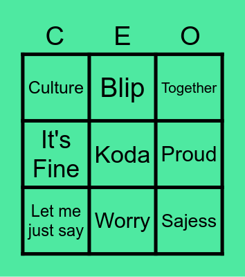 BINGO Card