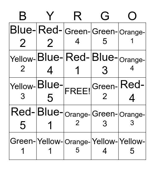 BYRGO Bingo Card
