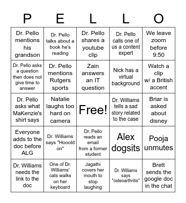 Rabbit Hole BINGO! Bingo Card