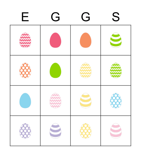 Easter Egg Hunt Bingo! Bingo Card