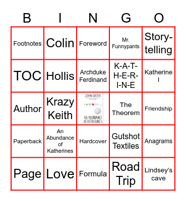 MCCR BOOK CLUB BINGO Card