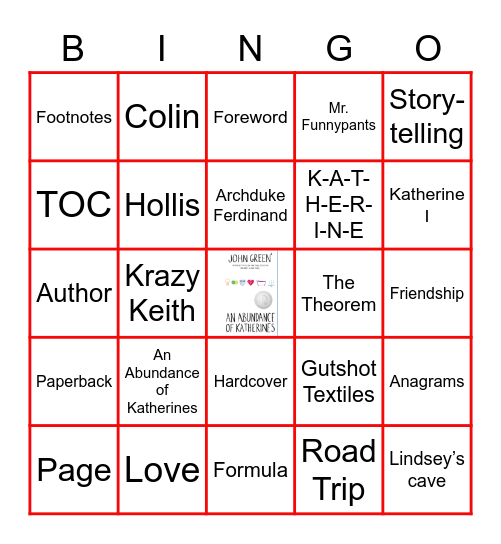 MCCR BOOK CLUB BINGO Card
