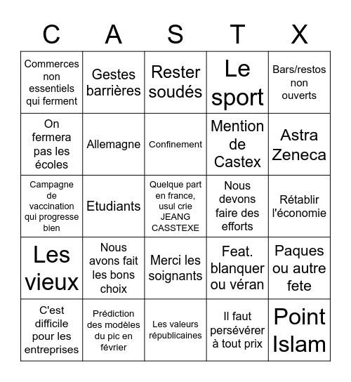 MICROVID-19 Bingo Card