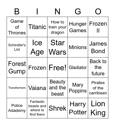 Filmmusik! Bingo Card