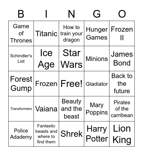 Filmmusik! Bingo Card