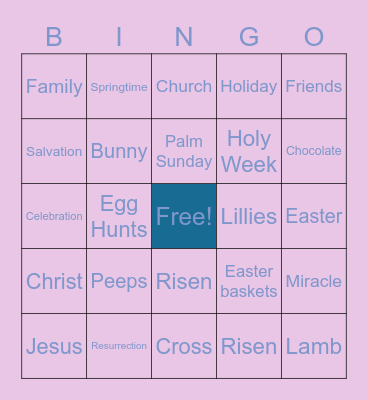 EASTER Bingo Card