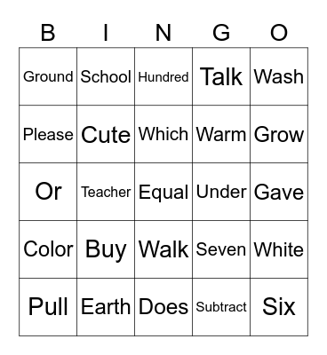 Henry Review Bingo Card