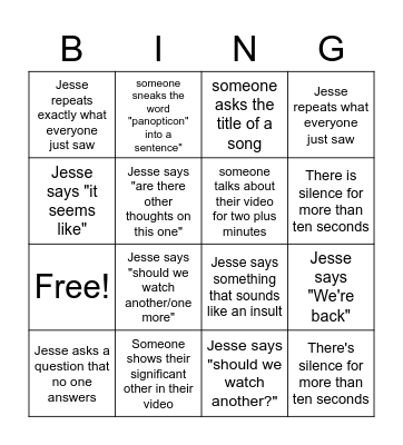 Media Sketchbook Bingo 🥴🤪 Bingo Card