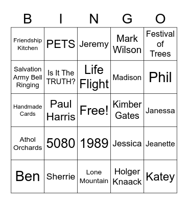 Rotary Bingo Card