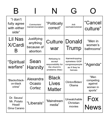 Direct Line Bingo Card